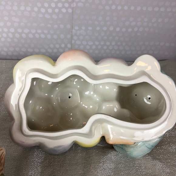 SOLD Easter Bunny Selling Eggs Cookie Jar - Picture 5 of 9